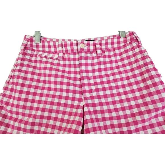 POLO Ralph Lauren ~Woman Size 6~ Pink/White Plaided Print Shorts Cotton Blend. - Picture 11 of 15